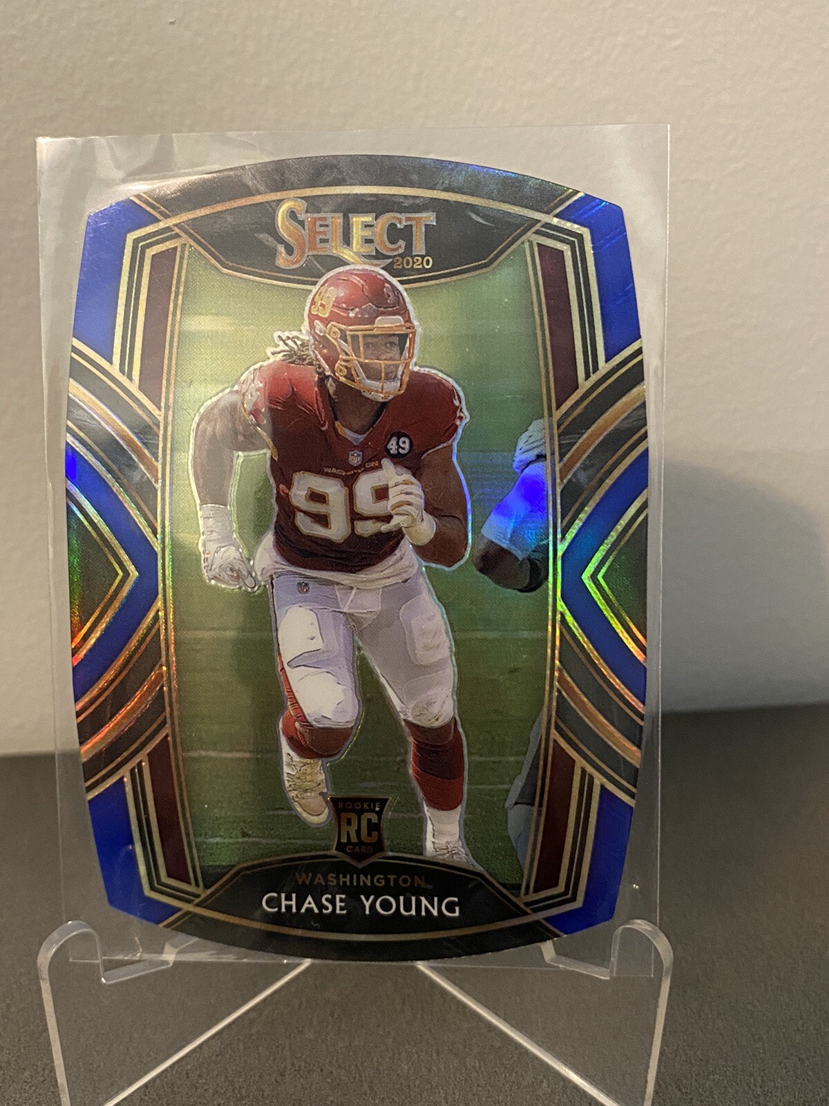 Chase Young 2020 Panini Select Blue Prizm Club Level Die-Cut No. 264 Washington