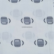 FOOTBALL Sheets 4 PIECE FULL SIZED BED SHEET SET 100 COTTON SATEEN GRAY Sports