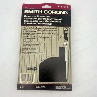 Smith Corona C17616 Re-Rite Typewriter Cover-Up Correction Tape Cartridge