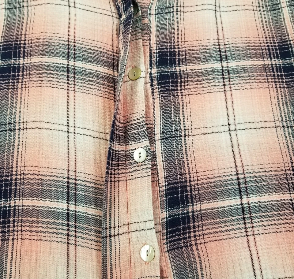 Camisa túnica Avenue abotonada para mujer 26 28 multicolor a cuadros manga larga elástica Foto 3 de 4