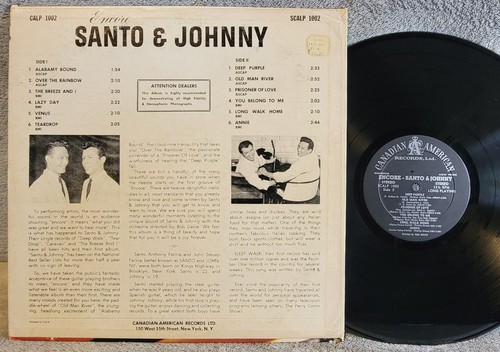 Santo & Johnny - Encore - OG 1960 LP - Exotica Lounge - VG+ - Foto 2 di 2