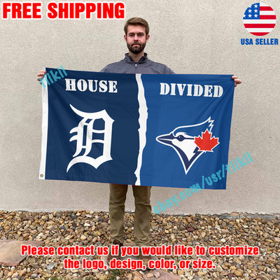 Detroit Tigers vs Toronto Blue Jays House Divided Flag 3x5 ft Banner 2026 MLB