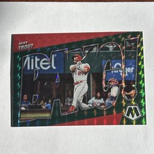 2022 Panini Mosaic - Bang! Mike Trout #BG-8 Green Mosaic Prizm