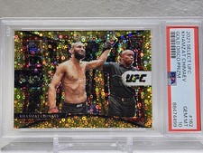 2021 Select UFC Gold Disco Prizm Premier #162 RC Khamzat Chimaev 1/10 PSA GMT 10