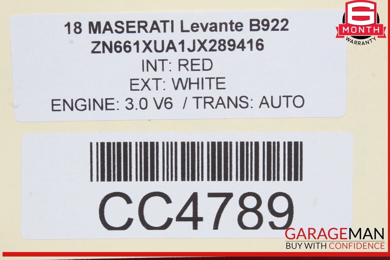 17-22 Maserati Levante M161 Rear Right Side Seat Cushion Top Upper OEM