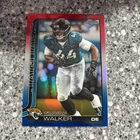 2025 Topps Chrome Football Red White and Blue Refractor Travon Walker #141