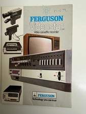 FERGUSON  VIDEOSTAR VIDEO CASSETTE RECORDER 1979 BROCHURE RARE