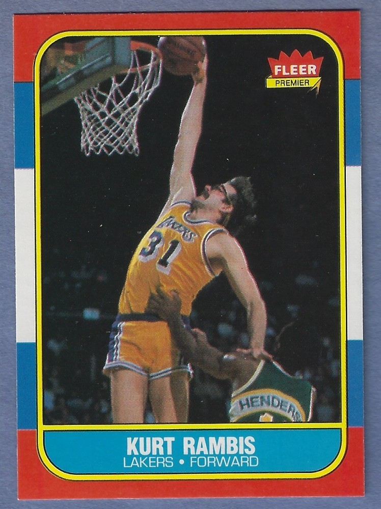 1986-87 Fleer Basketball #89 Kurt Rambis Rookie Card Lakers