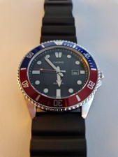 Casio Duro MDV107 Pepsi Dive Watch 200M, Stainless Steel, Automatic, Blue