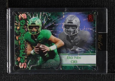 2023 Wild Alumination Rookie Card Edition Green Rainbow Foil 50/50 Bo Nix rf2