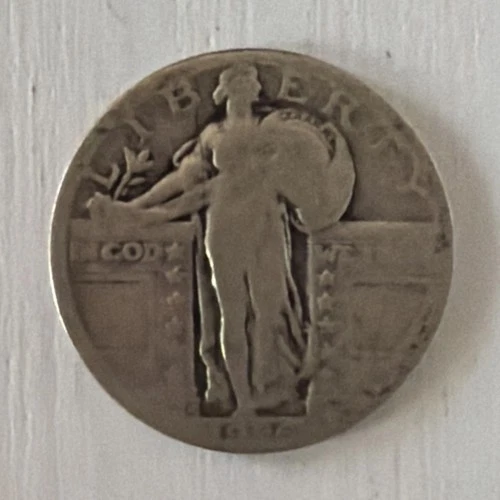 1926-D Standing Liberty Quarter VG 25c KM143 US coin known for weak strikes