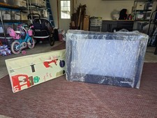 Doradotey Foldable Playpen 79x71 Adjustable 8-Panel Blue Playmat Included