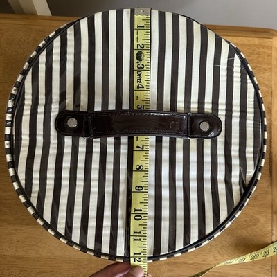 Henri Bendel Vintage coated Canvas Travel Hat Case Box  display picture 1