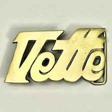 Vintage VETTE Brass Belt Buckle