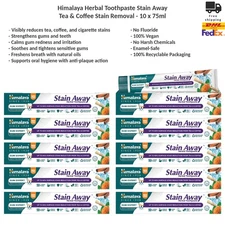 Himalaya Herbal Toothpaste Stain Away Tea & Coffee Stain Removal 10x75ml