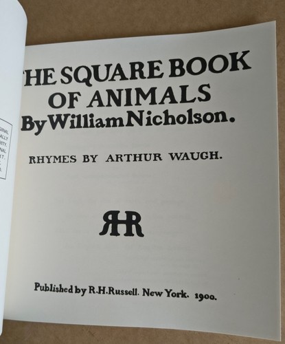 William Nicholson (1899) SQUARE BOOK OF ANIMALS * woodcut goat dog cow horse cat - Picture 2 of 13