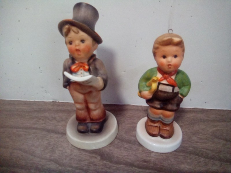 Schmid Hummel Trumpet Boy 1983 First Ed & 137 Germany Singing Boy Figurine lot
