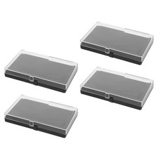 4 Pcs Jewelry Storage Box Plastic Organizer Lapel Pin Display Case