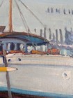 Vintage Oil Painting William Lobberegt (Nephew of Renoir) Harbor Nautical Boat — photo 3