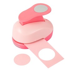 Circle Paper Punch, 1 Inch, Hole Puncher, Pink, Craft Tool for Scrapbooking,