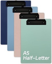 Small Clipboards 6" X 9" Mini Clipboards 4 A5 Black Clip Navy/Blue/Green/Pink