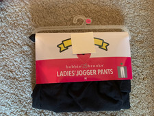 NEW BOBBIE BROOKS Black Jogger Pants Size Medium
