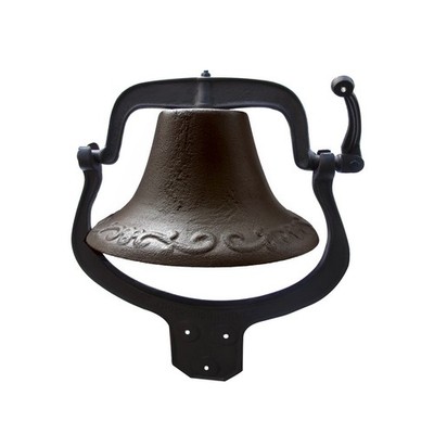Large Antique/Vintage Style Cast Iron Swing Arm Train Steam Locomotive Yoke Bell