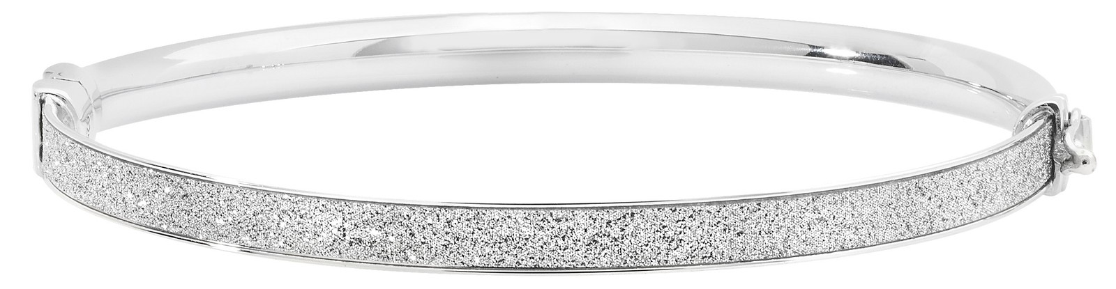 Jonc à charnière femme argent 925, bracelet rigide 5mm ouvrable 6g moderne