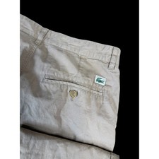 Lacoste Youth Boys Beige Chino Pants Size 16 With Logo