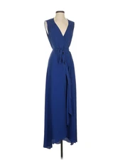 H By Halston Women Blue Casual Dress S