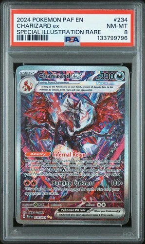 2024 POKEMON PAF EN-PALDEAN FATES SPECIAL ILLUSTRATION RARE CHARIZARD EX PSA 8