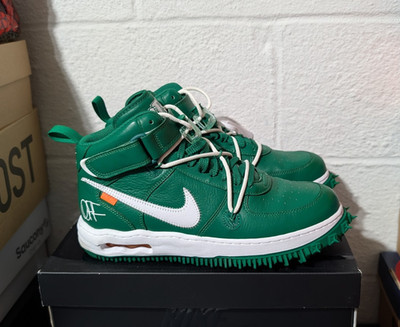 Off-White x Nike Air Force 1 Mid SP Leather 'Pine Green' (style code DR0500-300)