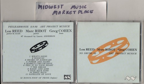 Lou Reed, Marc Ribot, Greg Cohen - No Drums 92 - Import CD - München, Deutschland 1992