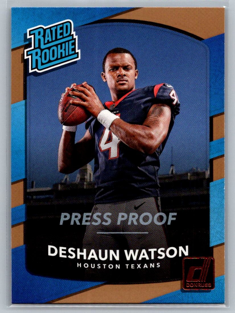 2017 Donruss #345 Deshaun Watson Press Proof Bronze