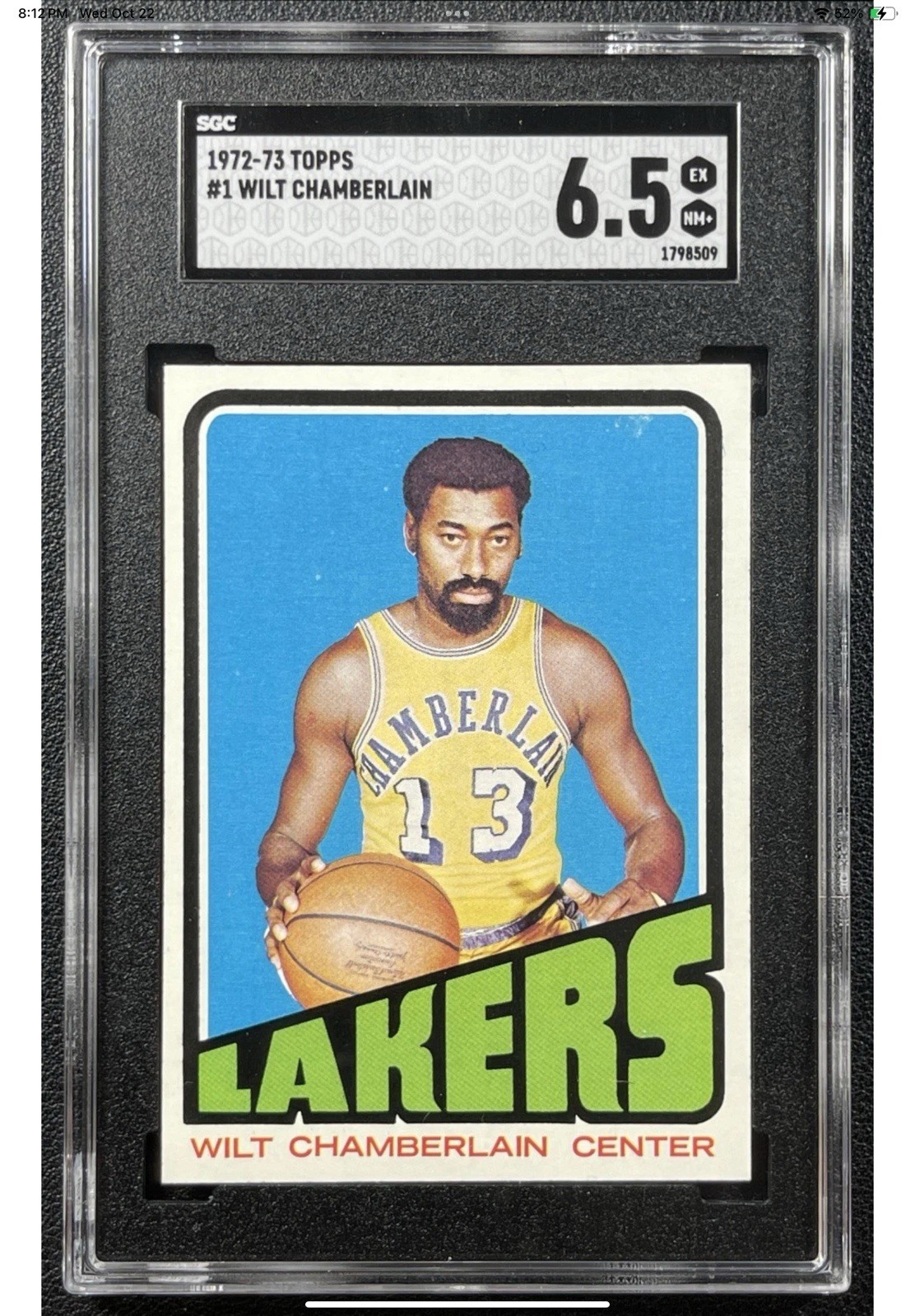 1972-73 TOPPS #1 WILT CHAMBERLAIN SGC 6.5 🐐