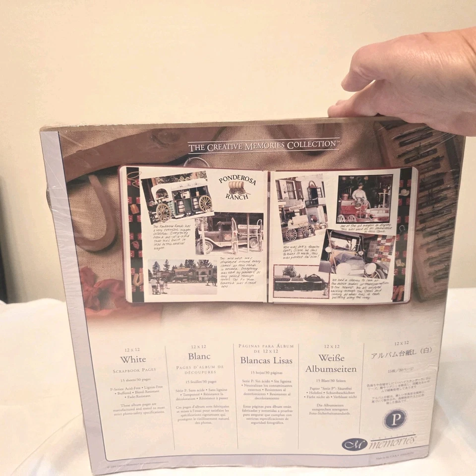 Creative Memories 12x12 Páginas con Bisagras - LOTE de 3 Paquetes de Relleno para Álbumes con Correa NUEVO Foto 3 de 4