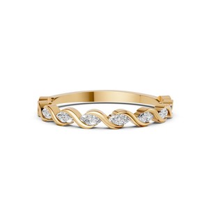 Authentic 2Ct Lab Created Diamond Womens Infinity Twisted Vine Ring 14K Yellow Gold Plated