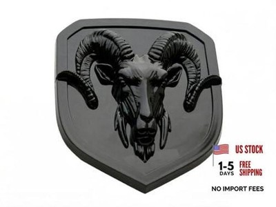 1Pc Custom Front Grille Emblem 3D Sticker Decal Compatible with Glossy Black
