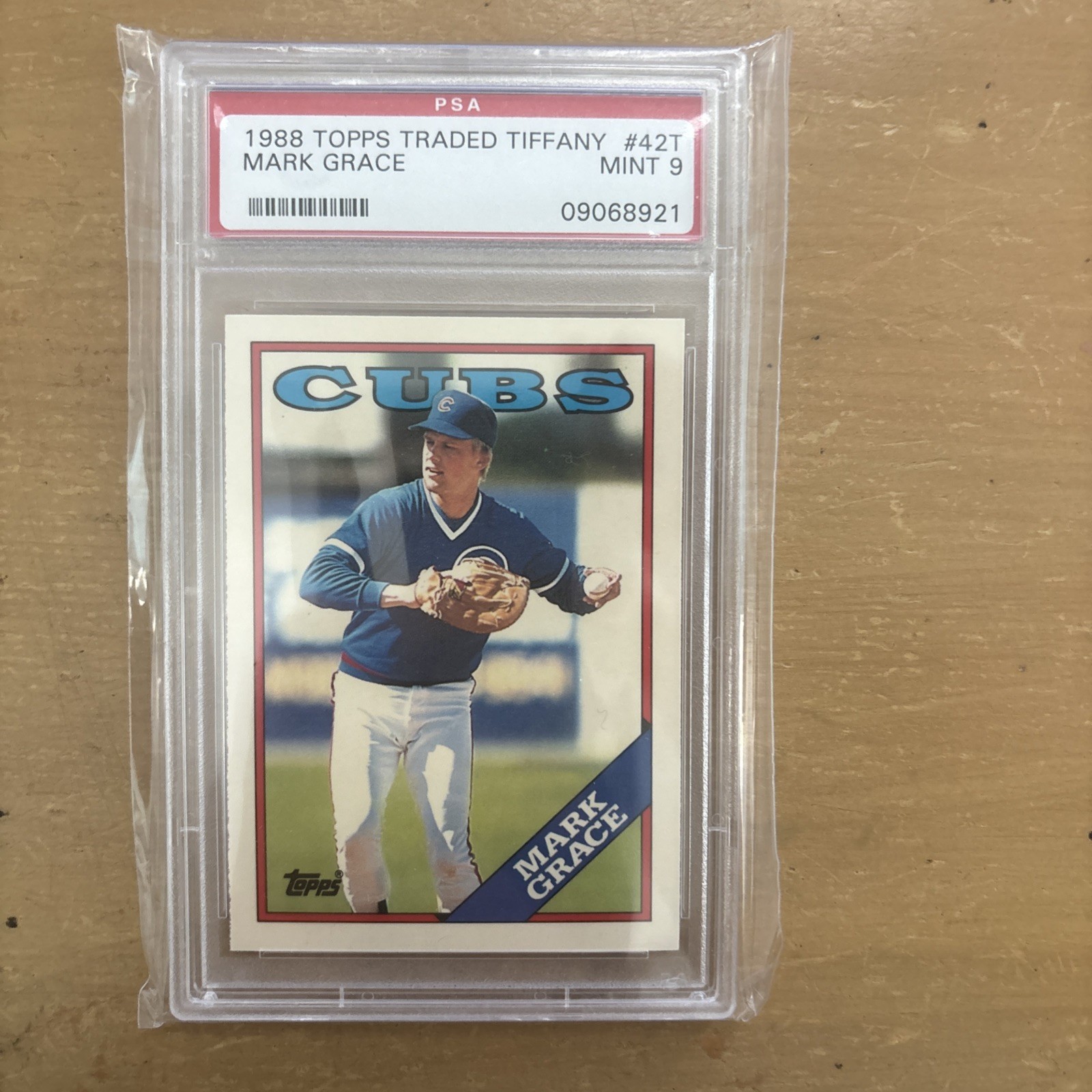1988 Topps Traded Tiffany - Mark Grace #42T (RC) PSA 9