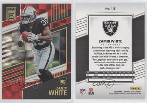 2022 Panini Donruss Elite Rookies Red /399 Zamir White #115 Rookie RC