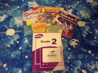 2nd Grade Abeka Mixed Spelling, Math Key, History, Video Manual, & two more
