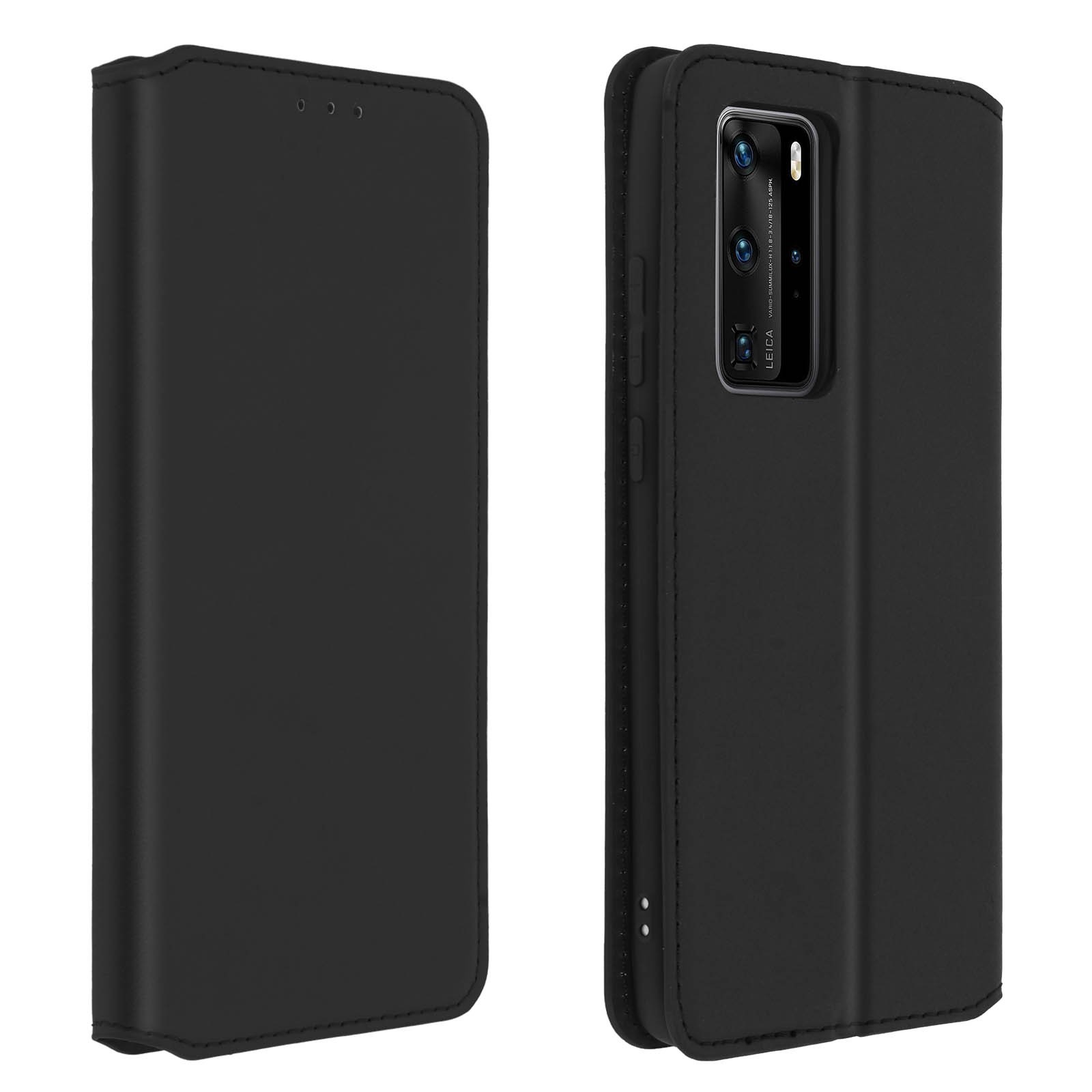 Coque Huawei P40 Pro Antichoc avec Porte-Carte Intégré et Support Ajustable en Silicone Rigide