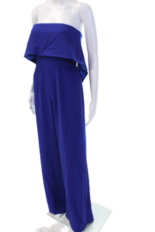 Женский комбинезон Jay Godfrey синий милый без рукавов смесь полиэстера размер 2 - Изображение 2 из 4