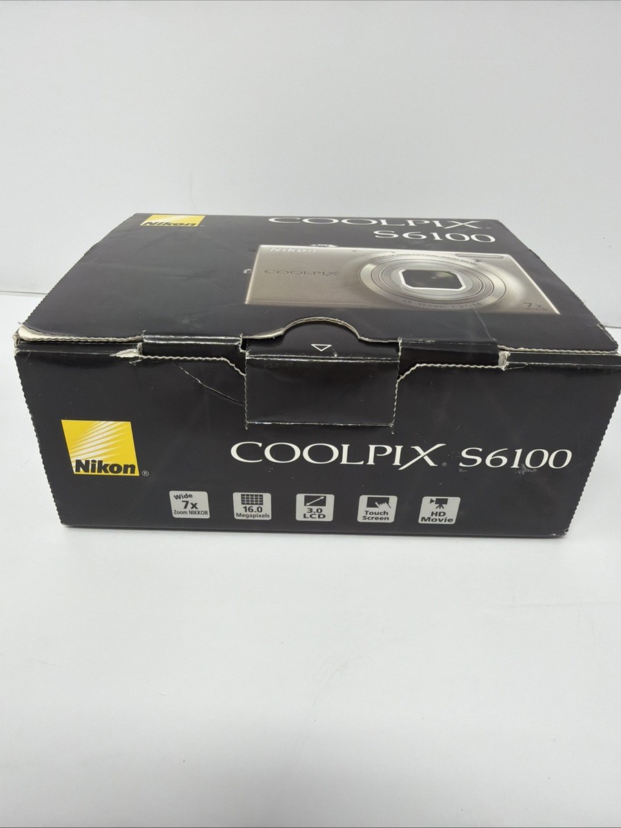 Nikon COOLPIX S6100 16.0MP Digital Camera - Silver for sale online