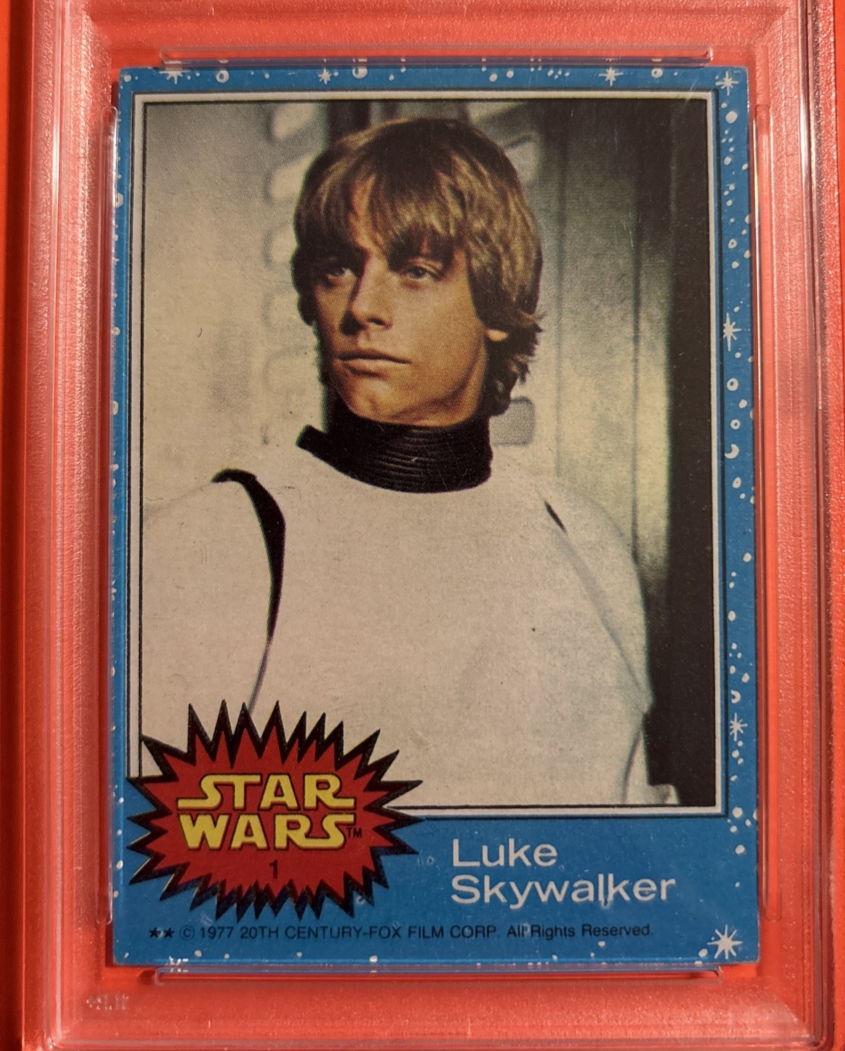 LUKE SKYWALKER PSA 6 EX-MT 1977 Topps Star Wars #1 ... Fresh Grade view 2