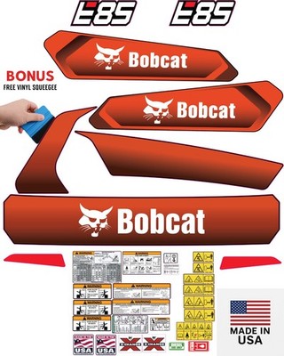 Fits Bobcat E85 Decal Kit MINI EXCAVATOR (NEW VERSION)  3M VINYL / FREE SHIPPING