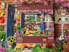 The Potting Shed Corner Piece 1000pc Jigsaw Puzzle, Complete & In Okay Condition