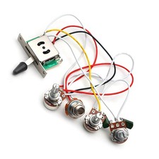 Prewired Guitar Wiring Harness Kit 500K Big Pots 5 Way Switch for Electric Guita