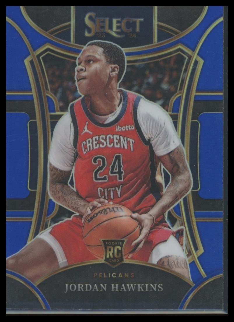 2023-24 Panini Select #334 Jordan Hawkins Blue Prizms
