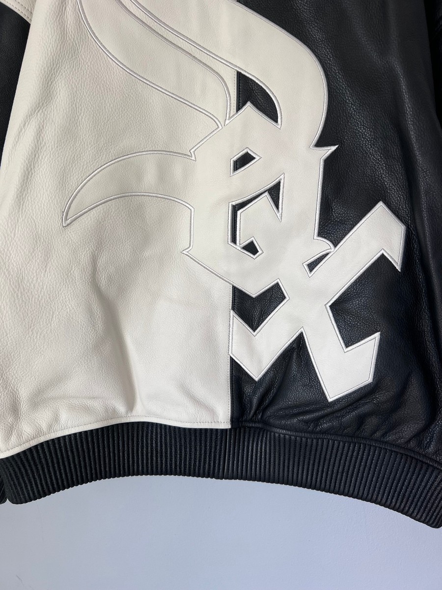 Supreme Chicago White Sox Leather Jacket - Size XL - Black - NEW